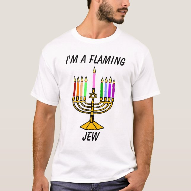 Ich bin ein Flammen, Jude T-Shirt (Vorderseite)