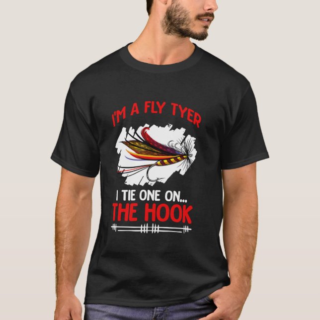 Ich bin ein Fliegenbinder, Fischbindender Fischer  T-Shirt (Vorderseite)