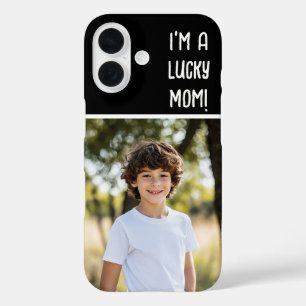 Ich bin ein Foto der glücklichen Mama iPhone 16 Hülle