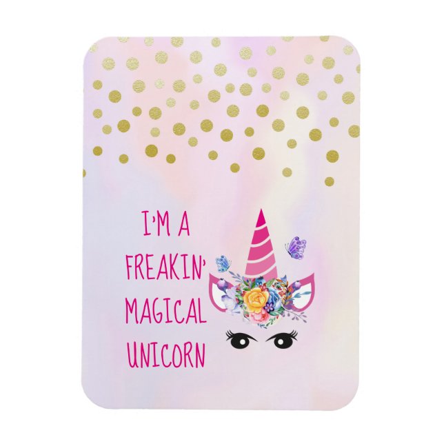 Ich bin ein Freakin' Magical Unicorn Funny Magnet (Vertikal)