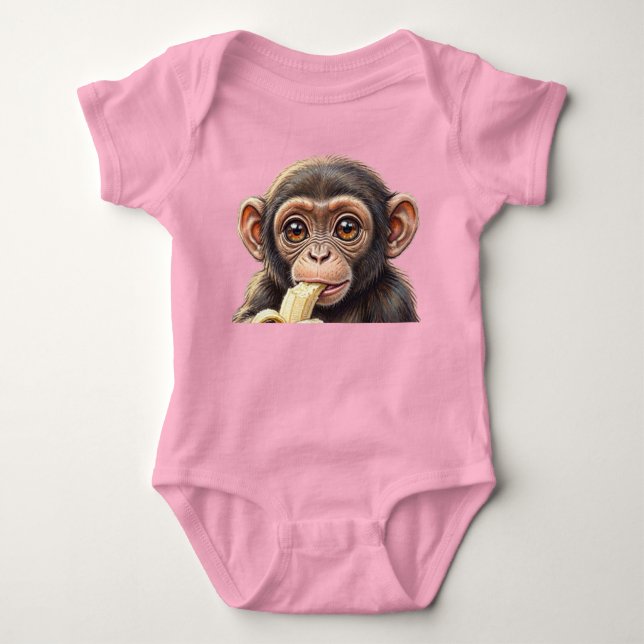 Ich bin ein frecher kleiner Schimpanse! Baby Strampler (Vorderseite)