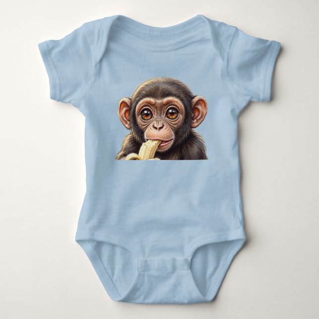Ich bin ein frecher kleiner Schimpanse! Baby Strampler (Vorderseite)