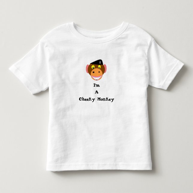 Ich bin ein freudlicher Affe Kleinkind T-shirt (Vorderseite)