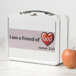 Ich bin ein Freund Gottes! Metall Brotdose