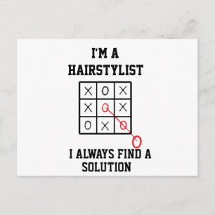 Ich bin ein Friseur, ich finde immer eine Lösung   Postkarte