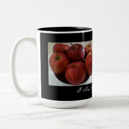 Ich bin ein fruchtiger Lover - Äpfel Cup Zweifarbige Tasse