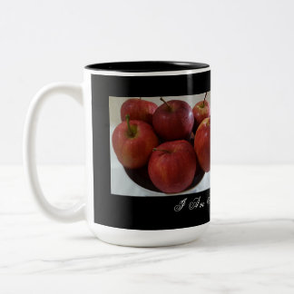 Ich bin ein fruchtiger Lover - Äpfel Cup Zweifarbige Tasse
