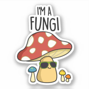 Ich bin ein Fungi-Pilzpuppen Aufkleber