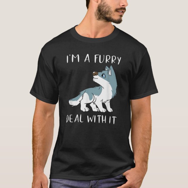 Ich bin ein Furry-Deal mit Niedlichen Furry-Fursui T-Shirt (Vorderseite)