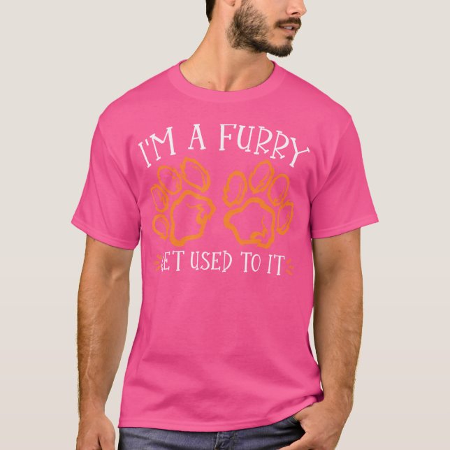 ICH BIN EIN Furry Furry Fandom Cosplay Fursona T-Shirt (Vorderseite)