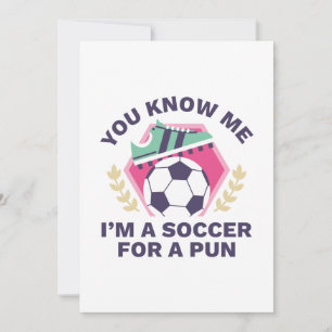 Ich bin ein Fußball für ein Wortspiel Dankeskarte