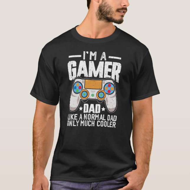 Ich bin ein Gamer-Vater T-Shirt (Vorderseite)