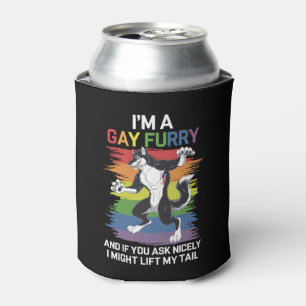 Ich bin ein Gay Furry Fox Rainbow LGBTQ Pride Dosenkühler