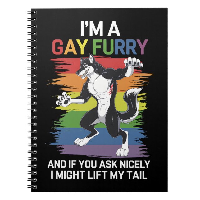 Ich bin ein Gay Furry Fox Rainbow LGBTQ Pride Notizblock (Vorderseite)