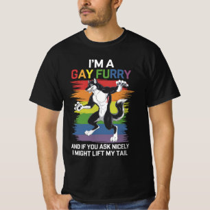 Ich bin ein Gay Furry Fox Rainbow LGBTQ Pride T-Shirt