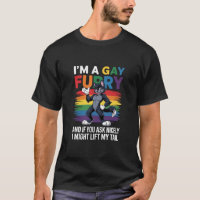 Ich bin ein Gay Furry Rainbow Fox Wolf Pride Monat