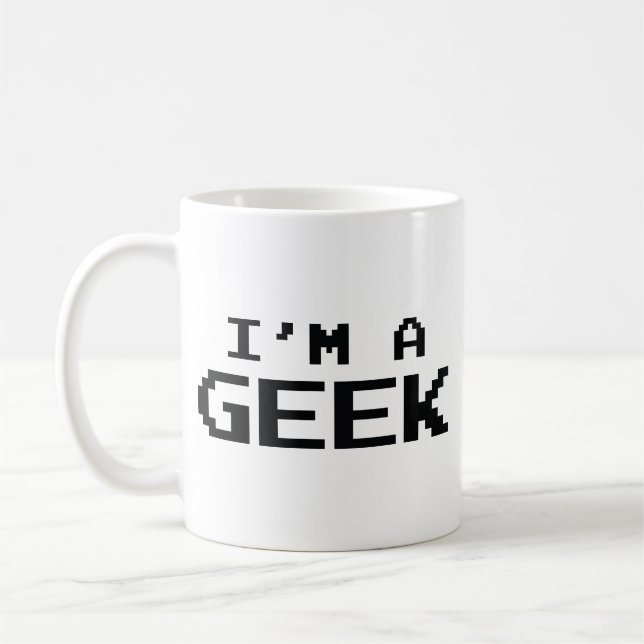 Ich bin ein Geek-Kaffeebecher Kaffeetasse (Links)