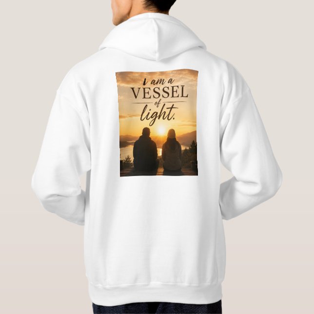 Ich bin ein Gefäß des Lichts Hoodie (Rückseite)