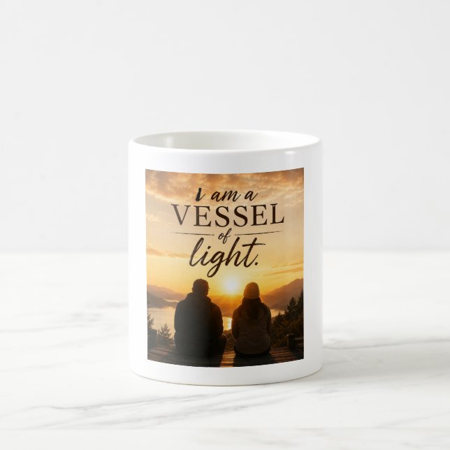 Ich bin ein Gefäß des Lichts Kaffeetasse (Mittel)