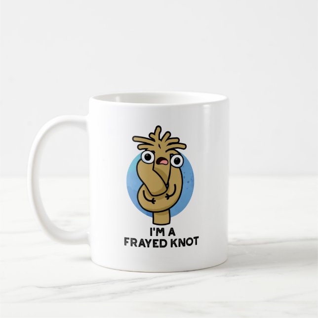 Ich bin ein gefragter Knot Funny Rope Pun Kaffeetasse (Links)