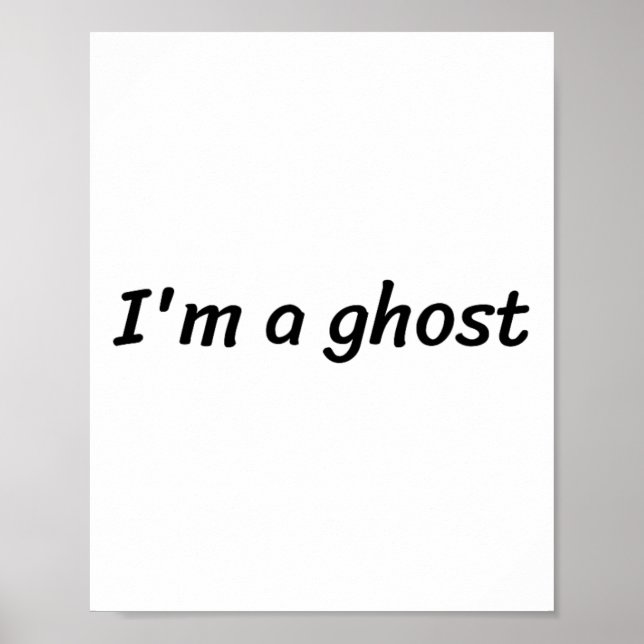Ich bin ein Geist-Funny-White-Lie-Party Poster (Vorne)