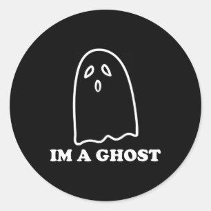 Ich bin ein Geist Spaß Redewendungen Halloween Kos Runder Aufkleber