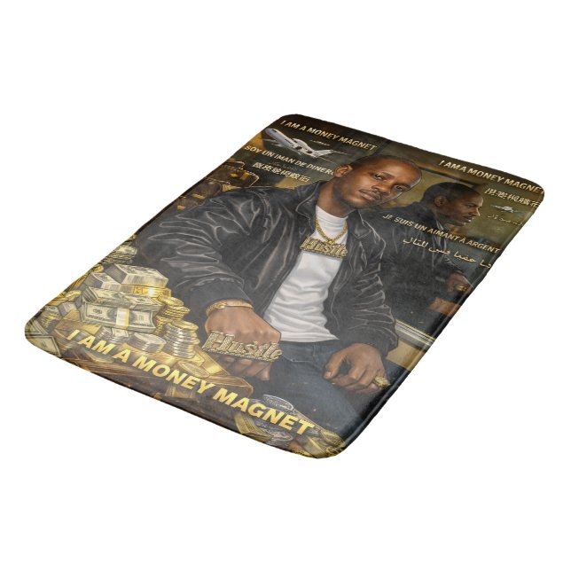 ICH BIN EIN GELDMAGNET BADMATTE BADEMATTE (Schrägansicht)