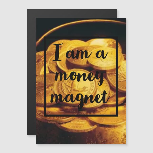 Ich bin ein Geldmagnet! Magneteinladung (Vorne/Hinten)