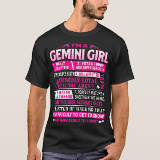 Ich bin ein Gemini Girl Gemini Geburtstag T-Shirt
