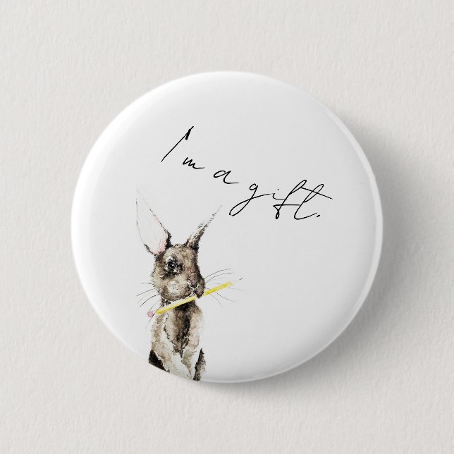 Ich bin ein Geschenk Button (Vorderseite)