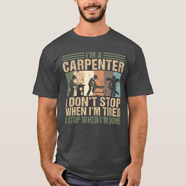 Ich bin ein Geschenk von Carpenter Funny Woodworke T-Shirt (Vorderseite)