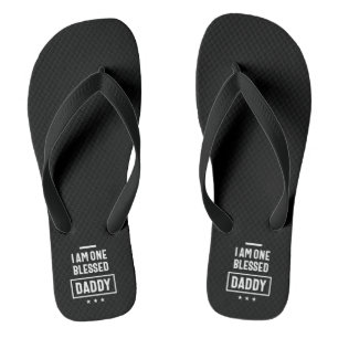 Ich bin ein gesegneter Daddy   Father Gift Flip Flops