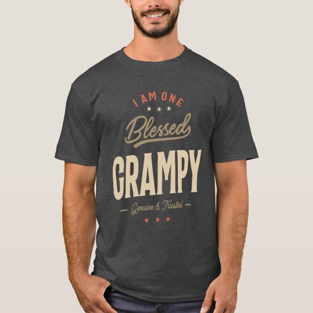 Ich bin ein gesegneter Grampy - Vater und Großvate T-Shirt (Vorderseite)