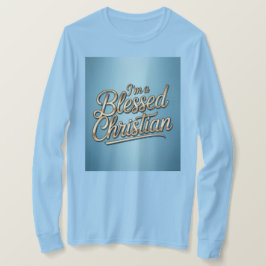 Ich bin ein gesegnetes christliches blaues T-Shirt