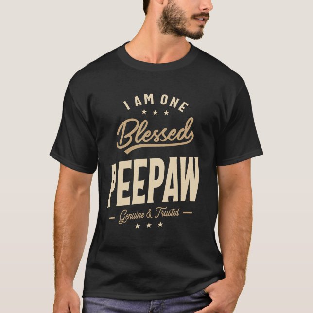 Ich bin ein gesegnetes Peepaw Design T-Shirt (Vorderseite)