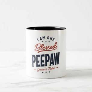 Ich bin ein gesegnetes Peepaw Design Zweifarbige Tasse