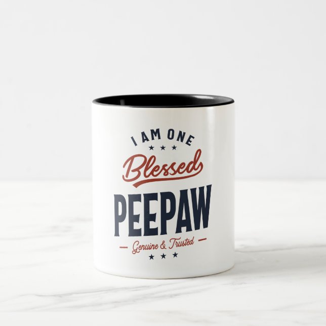 Ich bin ein gesegnetes Peepaw Design Zweifarbige Tasse (Mittel)