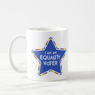 Ich bin ein gleichberechtigter Wähler! LGBTQ+ Rain Kaffeetasse