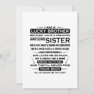 Ich bin ein Glück bringender Bruder Geschenke für  Ankündigung