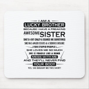Ich bin ein glücklicher Bruder Geschenke für Brude Mousepad
