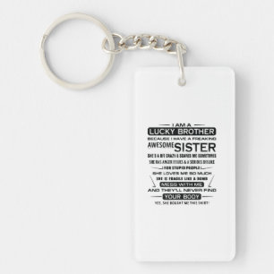 Ich bin ein glücklicher Bruder Geschenke für Brude Schlüsselanhänger