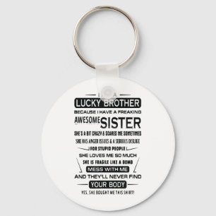 Ich bin ein glücklicher Bruder Weihnachtsgeschenk Schlüsselanhänger