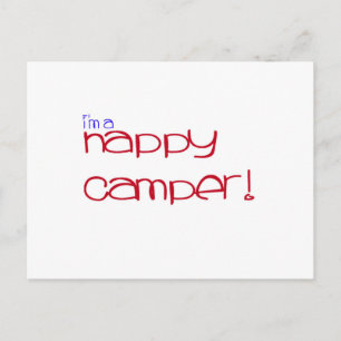 Ich bin ein glücklicher Camper Postkarte