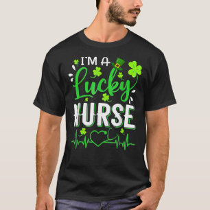 Ich bin ein glücklicher Krankenschwester Kleeblatt T-Shirt