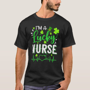 Ich bin ein glücklicher Krankenschwester Kleeblatt T-Shirt