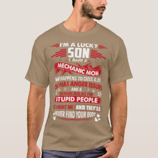 Ich bin ein glücklicher Sohn eines mechanischen Ma T-Shirt