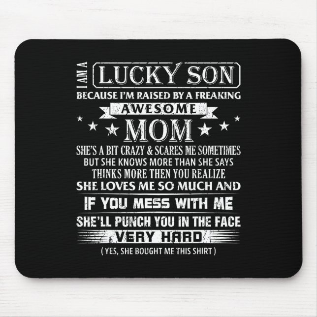 Ich bin ein glücklicher Sohn, I&# ich bin von ein Mousepad (Vorne)