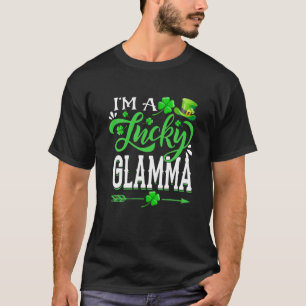 Ich bin ein glückliches Glamma Kleeblatt St Patric T-Shirt