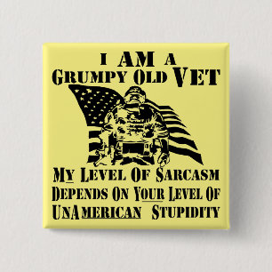 Ich bin ein grauenvoller alter Tierarzt, von dem m Button