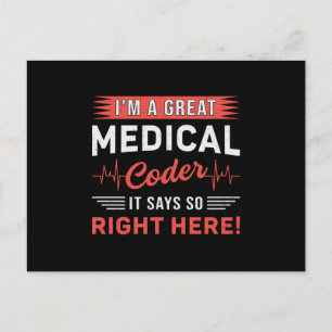 Ich bin ein großartiger ICD-Programmierer für medi Postkarte
